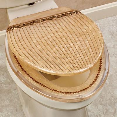 Roma Elongated Toilet Seat , Gold