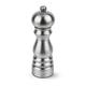 PEUGEOT - Paris Chef u'Select 18 cm Salt Mill + Rock Salt Included - Made of Stainless Steel - 6 Predefined Grind Settings - Made In France - Stainless Steel Colour