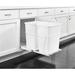 Rev-A-Shelf Double Pull Out 35 Qt Trash Can for Kitchen Plastic in White | 19.25 H x 14.38 W x 22 D in | Wayfair RV-18PB-2 S