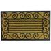 Northlight Seasonal Black & Brown Contemporary Striped Outdoor Rectangular Doormat 17.75" x 29.5" Natural in White | 17.75 W x 29.5 D in | Wayfair