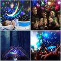 Hibibud Rotating 360-Degree Romantic Cosmos Star Sky and Moon Projector 3 Modes 4 LED Beads