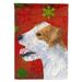 Carolines Treasures SS4711-FLAG-PARENT Jack Russell Terrier Red Green Snowflakes Holiday Christmas Flag multicolor