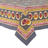 Couleur Nature Pansy Tablecloth Cotton in Gray | 128 W x 71 D in | Wayfair 30-13-10