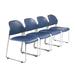 Office Star Products Armless Stackable Chair Plastic/Acrylic in Blue | 31 H x 21.5 W x 23 D in | Wayfair STC3030-7