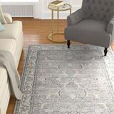 Mauve/Cream Rectangle 4' x 6' Area Rug - Charlton Home® Clairborn Valencia Performance Oriental Rug 48.0 x 0.25 in Polyester | Wayfair