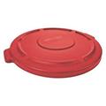 RUBBERMAID COMMERCIAL FG261960RED 20 gal Flat Trash Can Lid, 20 in W/Dia, Red,