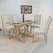 One Allium Way® Pendergrass 4 - Person Dining Set Wood/Upholstered in Gray | Wayfair OAWY3812 29859362