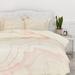 Latitude Run® Currans Blush Marble Duvet Cover Set Microfiber, Polyester in White | Twin/Twin XL | Wayfair LTRN3691 29871736