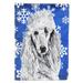 Carolines Treasures SC9775CHF White Standard Poodle Winter Snowflakes Flag Canvas House Size House Size multicolor