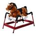 Qaba Plush Spring Rocking Horse in Brown | 32.75 H x 23.5 W in | Wayfair 54-0015