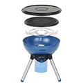 Campingaz Party Grill, small camping BBQ-Grill and gas stove, with flexible cooking options, gas cooker with non-stick coated grill plate and pot rack, 2000 watts power, runs off CV 470 gas cartridge