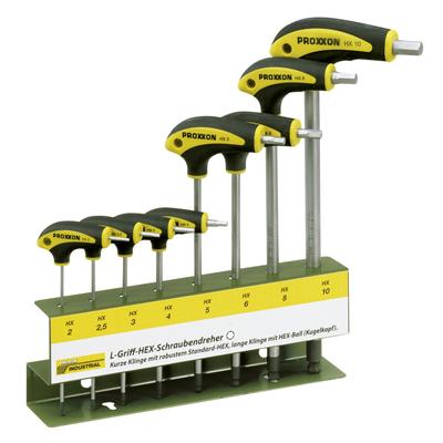 PROXXON L-Griff-Schraubendrehersatz, Sechskant mit Halter (8-tlg.) Schraubendrehersatz 22650 Image