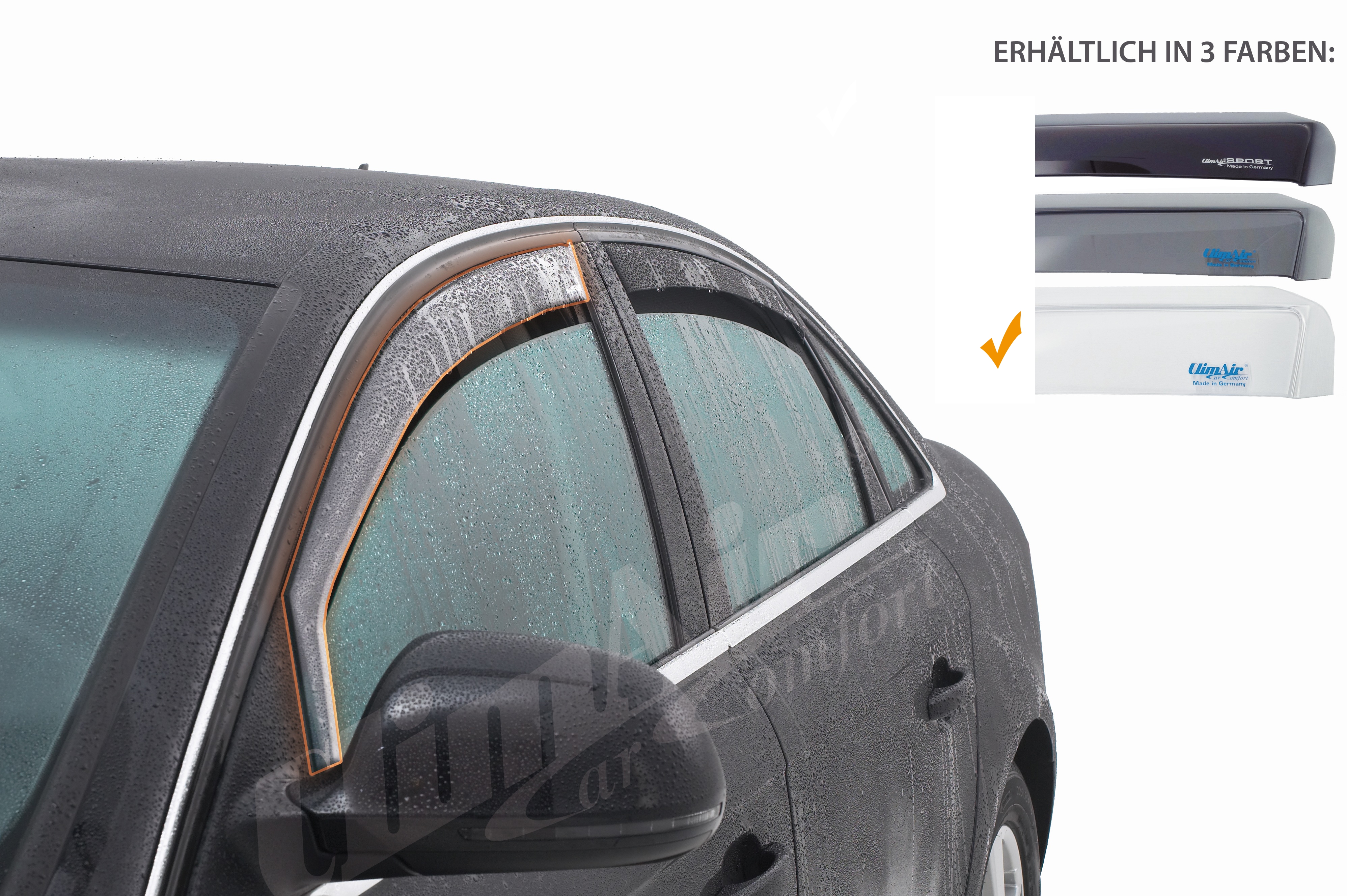 ClimAir Profi (vordere Türen) glasklar Universal Fensterschacht Glasklar CLK0033767K Image