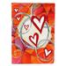 Carolines Treasures PJC1038CHF Circle of Love Valentines Day Flag Canvas House Size Large multicolor