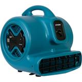 Xpower X-600A 1/3 HP 2400 CFM 3 Speed Air Mover Carpet Dryer Floor Fan Blower with Build-in GFCI Power Outlets - Green