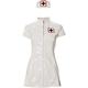 PVC Sexy Nurse Dress Outfit White - Sexy Fetish - S (UK 10)