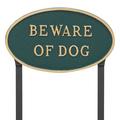 Montague Metal Products Inc. Beware of Dog Statement Garden Sign Metal | 10 H x 18 W x 0.25 D in | Wayfair SP-5L-HGG