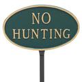 Montague Metal Products Inc. No Hunting Statement Garden Sign Metal | 6 H x 10 W x 0.25 D in | Wayfair SP-24sm-LS-HGG