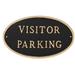 Montague Metal Products Inc. Visitor Parking Statement Garden Plaque Metal | 8.5 H x 13 W x 0.25 D in | Wayfair SP-20S-W-BG