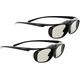 2x Hi-SHOCK® RF Pro "Black Heaven" | 3D Glasses for RF Projectors by EPSON®, JVC® & SONY® | compatible with ELPGS03, EB-W16, EH-TW550, EH-TW570, EH-TW5910, EH-TW5100, EH-TW5200, EH-TW5300, EH-TW5350, EH-TW5210 EH-TW6100, EH-TW6600, EH-TW7200,...