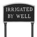 Montague Metal Products Inc. Standard Arch Irrigated By Well Statement Plaque Sign w/ Lawn Stakes Metal | 10 H x 15 W x 0.25 D in | Wayfair