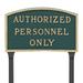 Montague Metal Products Inc. Authorized Personnel Only Statement Garden Sign Metal | 13 H x 21 W x 0.25 D in | Wayfair SP-29L-LS-HGG