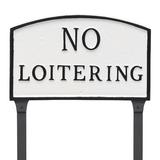 Montague Metal Products Inc. No Loitering Statement Garden Sign Metal | 13 H x 21 W x 0.25 D in | Wayfair SP-13L-LS-WB