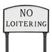 Montague Metal Products Inc. No Loitering Statement Garden Sign Metal | 13 H x 21 W x 0.25 D in | Wayfair SP-13L-LS-WB