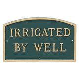 Montague Metal Products Inc. Irrigated by Well Statement Garden Plaque Metal | 10 H x 15 W x 0.25 D in | Wayfair SP-21S-W-HGG