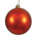The Holiday Aisle® Holiday Décor Ball Ornament Plastic in Orange | 2.4 H x 2.4 W x 2.4 D in | Wayfair HLDY1342 30062132
