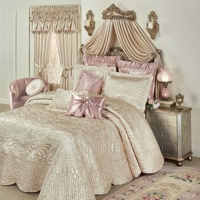 Portia II Grande Bedspread Pearl, California King 24