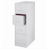 Pemberly Row 25 Deep 4 Drawer Letter File Cabinet in Gray Fully Assembled