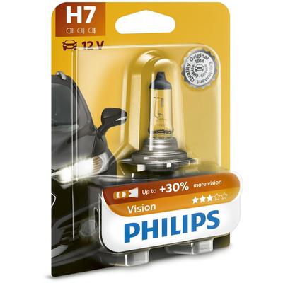 PHILIPS H7 Vision 55W (1 Stk.) Glühlampe, Fernscheinwerfer,Glühlampe, Hauptscheinwerfer,Glühlampe, Nebelscheinwerfer,Glü