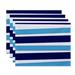 The Holiday Aisle® Stripe Print 4 Piece Placemat Set Polyester in Blue | 18 W in | Wayfair HLDY1420 30624926