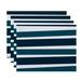 The Holiday Aisle® Stripe Print 4 Piece Placemat Set Polyester in Blue | 18 W in | Wayfair HLDY1420 30624927