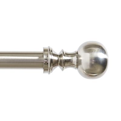 Set of 2 Classic Ball Drapery Finials - Polished Nickel, 1.25