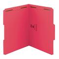 Smead Watershed/CutLess Fastener File Folder, 2 Fasteners, Reinforced 1/3-Cut Tab, Letter Size, Red, 50 per Box (12742)