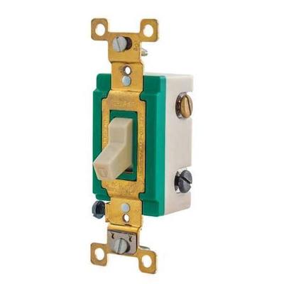 BRYANT 3003I Wall Switch,Ivory,30A,3-Way Switch,2 HP