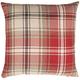 McAlister Textiles Angus Tartan Plaid Cushion Cover Luxury Decorative Scatter Throw Pillow For Your Home Red 60 x 60 Cm - 24 x 24 Inches