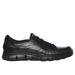 Skechers Women's Work: Relaxed Fit - Eldred SR Sneaker | Size 9.5 Wide | Black | Leather/Synthetic/Textile