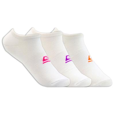 Skechers Women's 3 Pack No Show Stretch Socks | Size Medium | White | Nylon