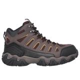 Skechers Men's Work: Blais - Bixford ST Sneaker | Size 7.5 | Dark Brown | Leather/Synthetic/Textile