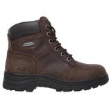Skechers Women's Work Relaxed Fit: Workshire - Peril ST Boots | Size 9.0 | Brown | Leather/Synthetic
