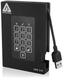 Apricorn Aegis Padlock Fortress FIPS 140-2 Level 2 Validated 256-bit Hardware Encrypted USB 3.0 Hard Drive with PIN Access, 1TB (A25-3PL256-1000F), Black