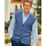 Blair Men's John Blair Cable-Front Vest - Blue - 2XL