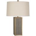 Robert Abbey Anna Faux Snakeskin Brass Rectangle Table Lamp