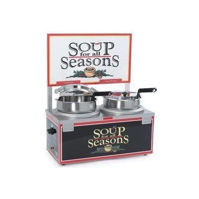 Nemco 6510A-2D7P Countertop 7-Qt Double Well Soup Warmer W/ Thermostat
