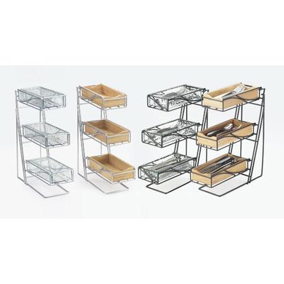 Cal-Mil 5.25W x 14D x 18H 3 Tier Flatware Display Bamboo Bins 1 Ct