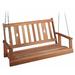 Beecham Swings Porch Swing Wood/Solid Wood in Brown | 24 H x 60 W x 25 D in | Wayfair 55554