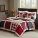 Woolrich Huntington Cotton Reversible Modern & Contemporary 3 Piece Quilt Set Cotton in Gray/Red/White | Full/Queen | Wayfair WR14-1724